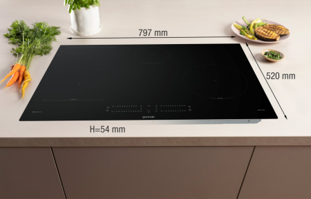 Plită cu inducție Gorenje GI8432BSCWF, 7360 W, Touch, 4 zone, sticla ceramica, Negru pukika.ro [1]