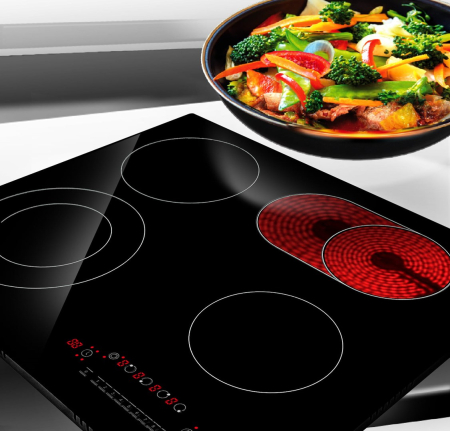 Plită cu Inducție LIN, 59 cm, 7200 W, 4 zone, Touch, Negru pukika.ro [3]