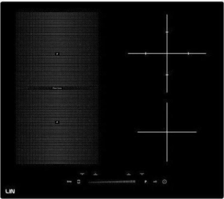 Plite - Plită cu Inducție LIN, 59 cm, 7200 W, Touch, 4 zone, Negru pukika.ro