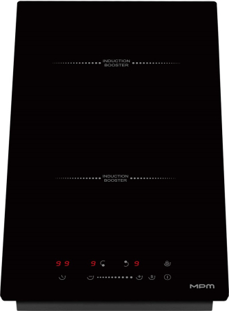 Plite - Plită cu Inducție MPM, 29 cm, 3500 W, 2 zone, Touch, Negru pukika.ro