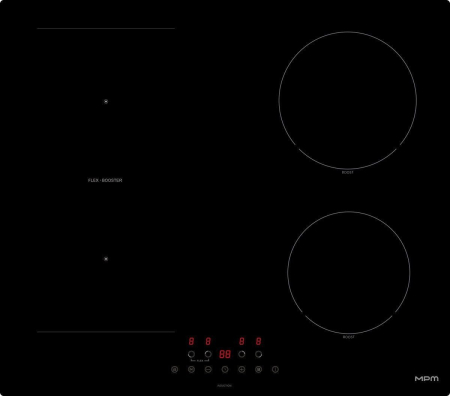 Plite - Plită cu inducție MPM MPM-60-IM-15, 7200 W, Touch, 4 zone, 9 nivele, Negru pukika.ro