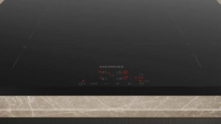 Plită cu Inducție Siemens EH631BEB6E, 59 cm, 4 Zone, TouchControl, Funcție PowerBoost, Timer, Sticlă Neagră pukika.ro [1]