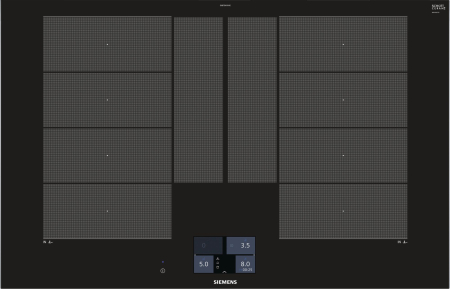 Plite - Plită cu inducție Siemens EX875KYW1E, 7400 W, Touch, 4 zone, sticla ceramica, Negru pukika.ro
