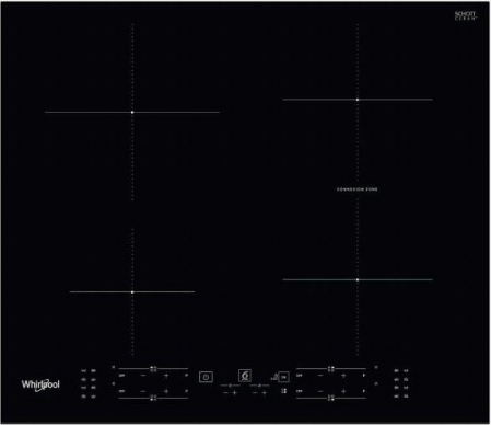 Plite - Plită cu Inducție Whirlpool WB B3960 BF, 59 cm, 4 Zone, FlexiCook, Booster, Touch Control, Pan Detection, Negru pukika.ro