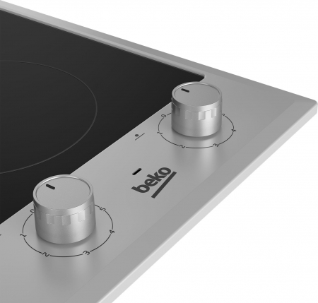Plită Electrică Beko HDCC 32200 X, 288 mm, 2 Zone Vitroceramice, Comenzi Touch, Timer, Oțel Inoxidabil, Negru pukika.ro [4]