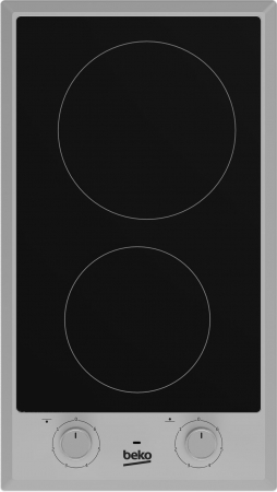 Plite - Plită Electrică Beko HDCC 32200 X, 288 mm, 2 Zone Vitroceramice, Comenzi Touch, Timer, Oțel Inoxidabil, Negru pukika.ro