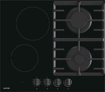 Alte produse - Plită Mixtă Gorenje, 60 cm, 2 zone electrice, 2 zone gaz, Negru pukika.ro
