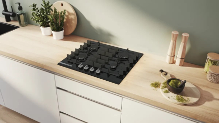 Plită pe Gaz Bosch, 59 cm, 4 zone, sticlă ceramică, Negru pukika.ro [3]