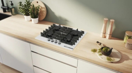 Plită pe Gaz Bosch Serie 6 PPP6A2I40, 59 cm, 4 Arzătoare, FlameSelect, Grătare Fontă, Inox pukika.ro [1]