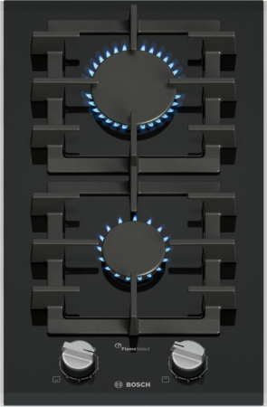 Alte produse - Plită pe gaz Bosch Serie 8 PRB3A6I40, 30 cm, 2 zone, sticlă ceramică, Negru pukika.ro