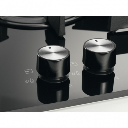 Plită pe Gaz Domino Electrolux EGC3322NVK, 29 cm, 2 Arzătoare, Aprindere Electrică, Suport Fontă, Negru pukika.ro [2]