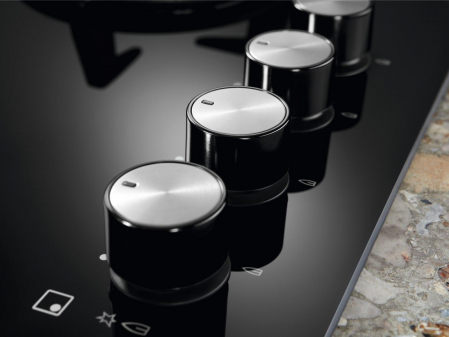 Plită pe Gaz Electrolux KGG64362K, 59 cm, 4 Arzătoare, Grătare Fontă, Negru pukika.ro [5]