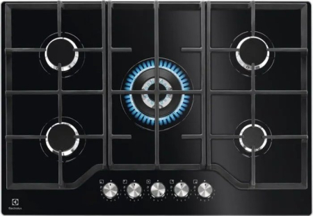 Plită pe Gaz Electrolux KGG75362K, 75 cm, 5 Arzătoare, Grătare Fontă, Aprindere Integrată, Negru pukika.ro [9]