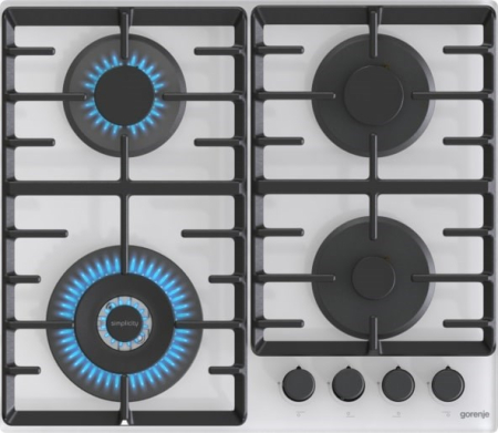 Plită pe gaz Gorenje GTW642SYW, 60 cm, 4 zone, sticlă, Alb pukika.ro [3]