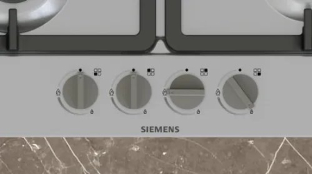 Plită pe Gaz Siemens EG6B5PK90, 58 cm, 4 Arzătoare, FlameSelect, Grătare Fontă, Siguranță Gaz, Inox pukika.ro [1]