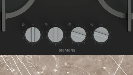 Plită pe Gaz Siemens EP6A6PI10, 59 cm, 4 Arzătoare, FlameSelect, Aprindere Electrică, Grătare Fontă, Inox pukika.ro [1]