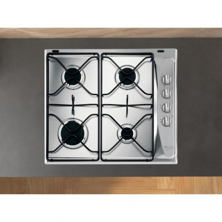 Plită pe Gaz Whirlpool AKM 268 IX, 58 cm, 4 Arzătoare, Aprindere Electrică, Inox pukika.ro [2]