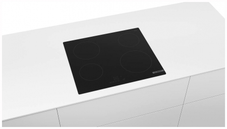 Plită Vitroceramică Bosch PKE611BB2E, 60 cm, 4 Zone HighSpeed, TouchControl, Funcție Restart, Negru pukika.ro [2]