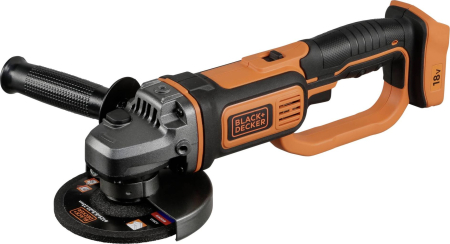 Polizoare Unghiulare - Polizor Unghiular Black & Decker, 18 V, disc 125 mm, 8600 RPM, fara acumulator si incarcator, Negru pukika.ro