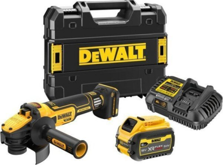 Polizoare Unghiulare - Polizor Unghiular DeWALT, 18 V, disc 125 mm, 9000 RPM, cu acumulator si incarcator, Galben pukika.ro
