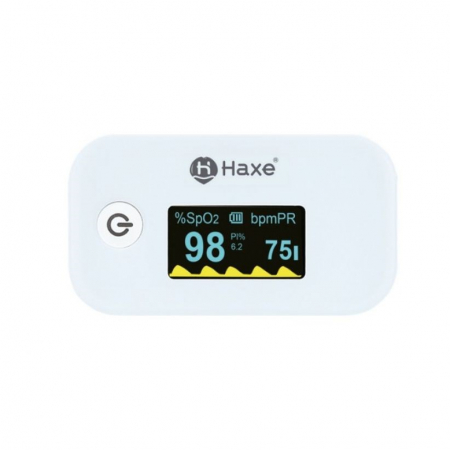 Pulsoximetru pentru deget Haxe, cu display, interval de oxigen 35 - 100 %, Alb pukika.ro [1]