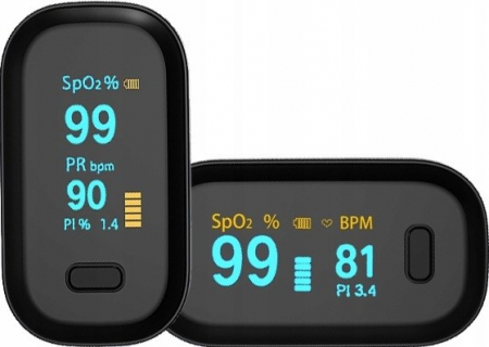 Pulsoximetru pentru deget Oromed, cu display, interval de puls 30 - 240 BPM, Negru pukika.ro [1]