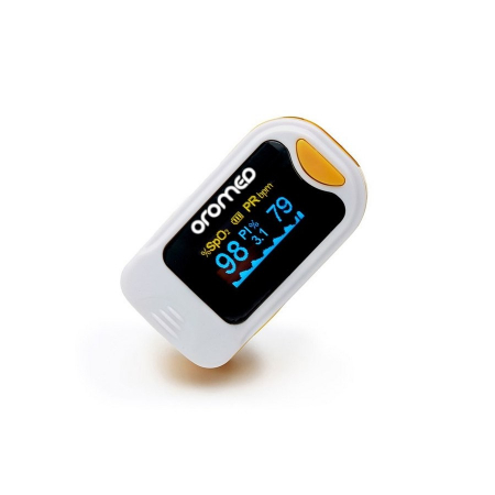 Pulsoximetru - Pulsoximetru pentru deget Oromed, cu display, interval de puls 30 - 250 BPM, Alb pukika.ro