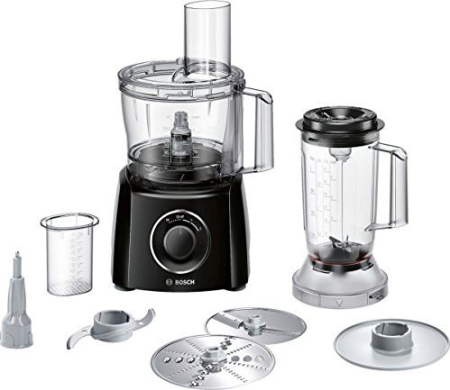 Roboți de Bucătărie - Robot de Bucătărie Bosch MultiTalent 3 MCM3201B, 800 W, Bol 2.3 L, Blender 1 L, 2 Viteze + Pulse, Accesorii Multifuncționale, Negru pukika.ro