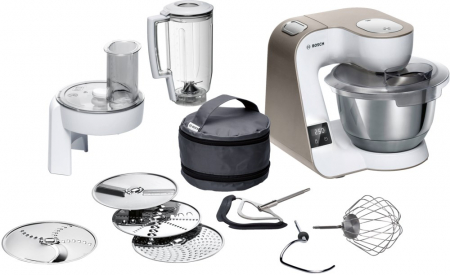 Roboți de Bucătărie - Robot de Bucătărie Bosch MUM5XW20, 1000 W, Bol 3.9L, 7 Viteze, Frământare, Mixare, Răzuire, Alb pukika.ro