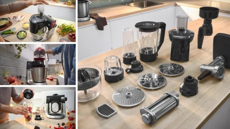 Robot de Bucătărie Bosch MUMS6ZS17, 1600 W, 6.8 L, 7 trepte viteză, Accesorii multiple, Argintiu pukika.ro [9]