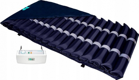 Saltele Antiescare - Saltea antiescare cu compresor REHA FUND, 17 camere, greutate maxima 160 Kg, PVC, Albastru pukika.ro