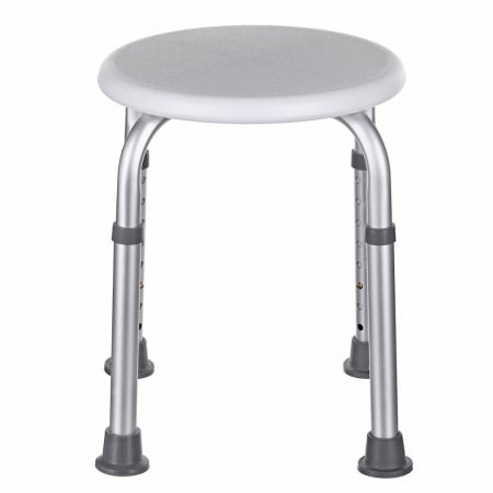Scaun de baie rotund ActionMed, 4 picioare, inaltime ajustabila, greutate maxima 110 Kg, Alb/Gri pukika.ro [4]