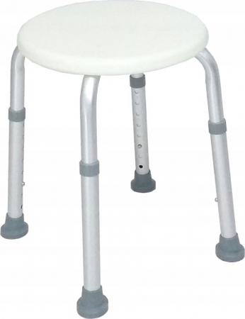 Scaune de Baie - Scaun de baie rotund Antar, cu 4 picioare, greutate maxima 110 Kg, Alb pukika.ro