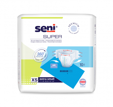 Promotii - Scutece Adulti Seni Super Extra Small 6 picaturi, 40 60 cm, 10 Bucăți pukika.ro