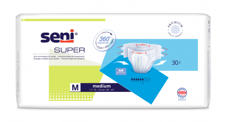 Promotii - Scutece Adulti Seni Super Medium 6 picaturi, 75 110 cm, 30 Bucăți pukika.ro