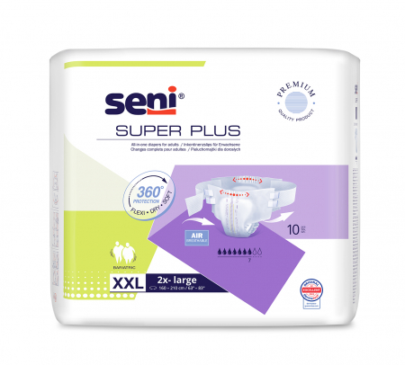 Produse incontinenta adulti - Scutece Adulti Seni Super Plus 2xExtra Large 7 picaturi, 160 210 cm, 10 Bucăți pukika.ro