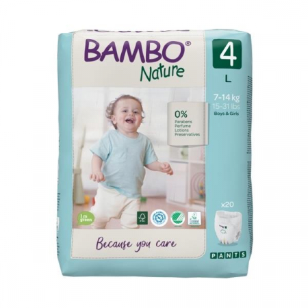 Scutece chilotel Bambo Nature Eco-Friendly, Marimea 4, 7-14 kg, 20 bucati [1]