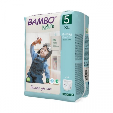 Scutece chilotel Bambo Nature Eco-Friendly, Marimea 5, 12-18 kg, 19 bucati [2]