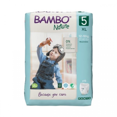Scutece chilotel Bambo Nature Eco-Friendly, Marimea 5, 12-18 kg, 19 bucati [1]