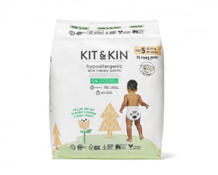 Pentru bebelusi - Scutece chilotel Hipoalergenice Eco Kit&Kin Pull Up Junior, Marimea 5, 12-17 kg, 20 buc
