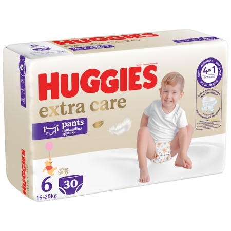 Pentru bebelusi - Scutece chilotel Huggies Extra Care Pants, Nr. 6, 15-25 kg, 30 buc