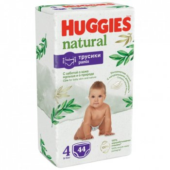 Promotii - Scutece Huggies Natural Pants, Nr. 4,44 buc, 9-14 kg
