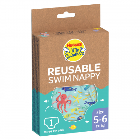 Promotii - Scutece chilotel refolosibili pentru apa Huggies Little Swimmers UnderSea, Marimea 5-6, 1 bucata