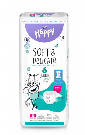 Pentru bebelusi - Scutece Happy nr 6, 48 buc Pukika
