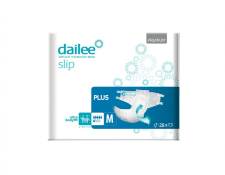 Promotii - Scutece incontinenta adulti Dailee Slip Plus Premium 6 picaturi, marimea M, 80-145 cm, 28 bucati