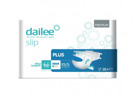 Promotii - Scutece incontinenta adulti Dailee Slip Plus Premium 6 picaturi, marimea XS/S, 38-105cm, 28 bucati
