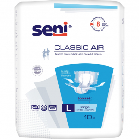 Promotii - Scutece Adulti Seni Air Large 100 150 cm 10 Bucati pukika.ro