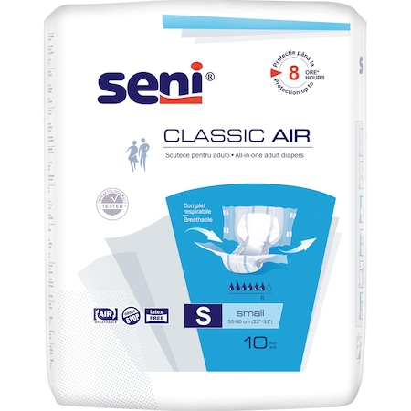 Produse incontinenta adulti - Scutece Adulti Seni Air Small 55 80 cm 10 Bucati pukika.ro