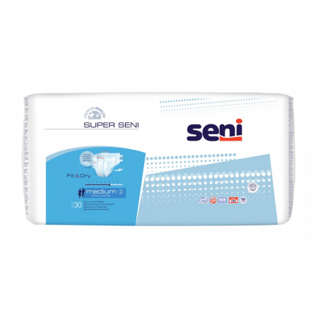 Scutece Incontinenta Adulti Super Seni® Fit&Dry Medium, 75-110 cm, 30 bucati  [1]