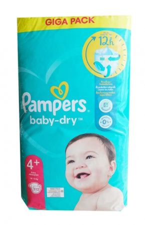 Pentru bebelusi - Scutece Pampers Baby Dry Nr. 4+,112 buc